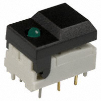 C&K - SERL BK GN 7.62 AU OA - SWITCH PUSH SPDT 0.01A 24V