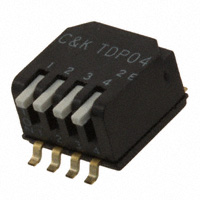 C&K - TDP04H1SBD1 - SWITCH PIANO DIP SPST 25MA 24V