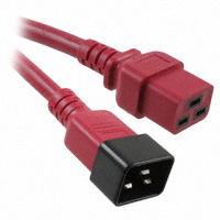 CNC Tech - 800-12-32D-RE-0004F - PWR CORD 20A 250V 12AWG RED 4'