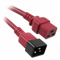 CNC Tech - 800-12-32D-RE-0006F - PWR CORD 20A 250V 12AWG RED 6'