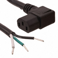 CNC Tech - 800-1403-0-SJT0-BL-00050 - CORD PWR R/A FEMALE-OPEN END .5M