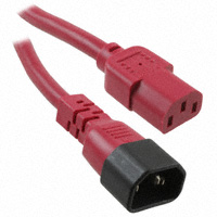 CNC Tech - 800-14-12D-RE-0002F - PWR CORD 15A 250V 14AWG RED 2'