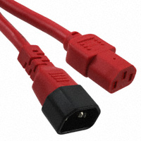 CNC Tech - 800-14-12D-RE-0003F - PWR CORD 15A 250V 14AWG RED 3'
