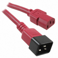 CNC Tech - 800-14-19D-RE-0004F - PWR CORD 15A 250V 14AWG RED 4'