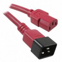 CNC Tech - 800-14-19D-RE-0006F - PWR CORD 15A 250V 14AWG RED 6'