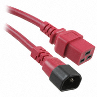 CNC Tech - 800-14-24D-RE-0003F - PWR CORD 15A 250V 14AWG RED 3'