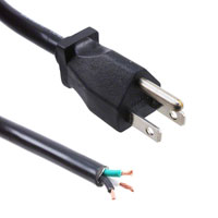 CNC Tech - 800-1601-2-SJT0-BL-00150 - CORD POWER MALE-OPEN END 1.5M