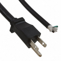 CNC Tech - 800-1801-0-SVT0-BL-00100 - CORD POWER MALE-OPEN END 1M