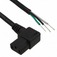 CNC Tech - 800-1803-1-SJT0-BL-00300 - CORD PWR R/A FEMALE-OPEN END 3M