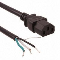 CNC Tech - 800-1809-2-SJT0-BL-00300 - CORD PWR FEMALE-OPEN END 3M