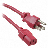CNC Tech - 800-18-13D-RE-0006F - PWR CORD 10A 125V 18AWG RED 6'