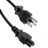 CNC Tech - 800-18-39B-BL-0012F - NEMA 5-15P TO IEC-C5 SVT BLACK