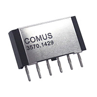 Comus International - 3570-1429-122 - RELAY REED SIP DPST 1A 12V W/EM
