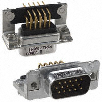 Conec - 163A17769X - CONN DSUB HD PLUG 15POS R/A SLDR