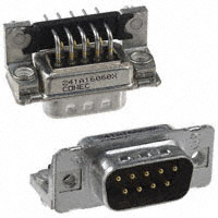 Conec - 241A16060X - CONN D-SUB PLUG 9POS R/A SOLDER