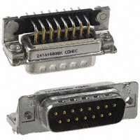 Conec - 241A16070X - CONN D-SUB PLUG 15POS R/A SOLDER