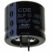 Cornell Dubilier Electronics (CDE) - SLP152M100E1P3 - CAP ALUM 1500UF 20% 100V SNAP